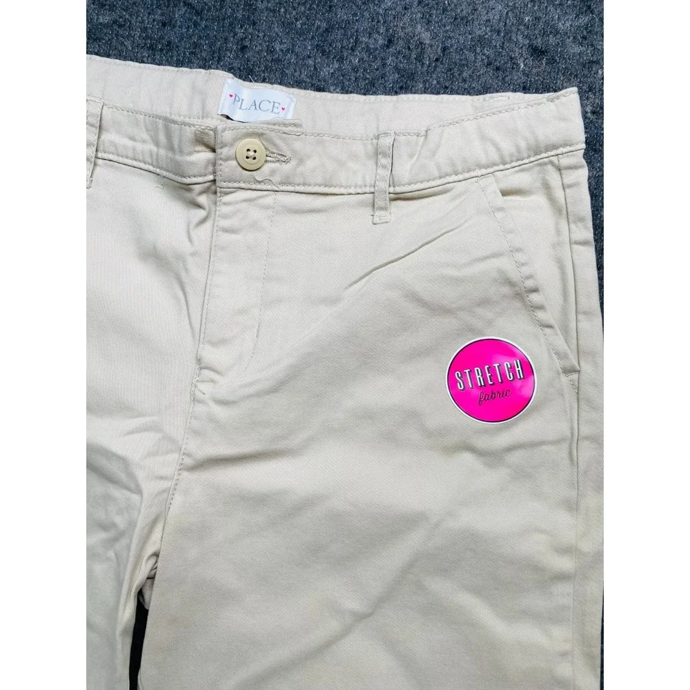 The Children's Place Girls Uniform Twill Chino Shorts Tan Size 16 NEW